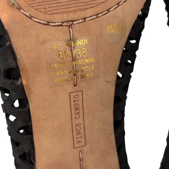 Vince Camuto Cutout Open Toe Bootie Black Size 8/38 - Picture 9 of 11